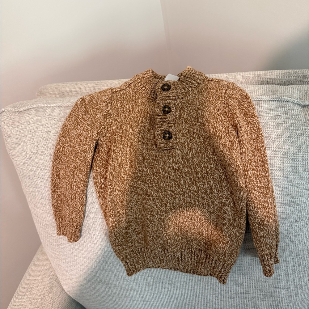 Carter's Tan Knit Sweater with Button Accents